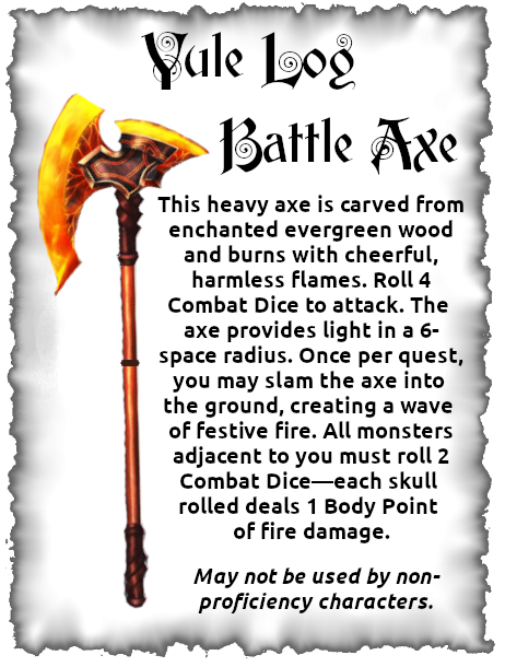 Yule Log Battle Axe